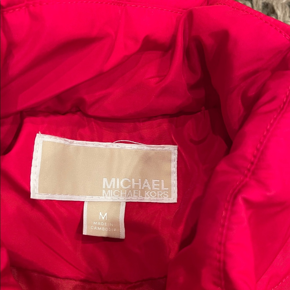 Michael Kors Crimson Vest with Gold Accents Size Medium - Picture 5 of 7